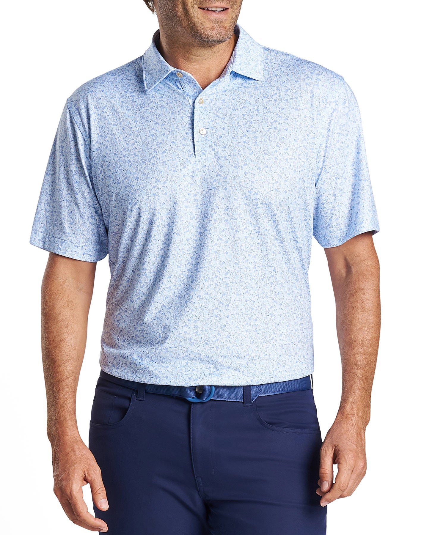 Peter Millar Short Sleeve Dazed and Transfused Print Polo Knit