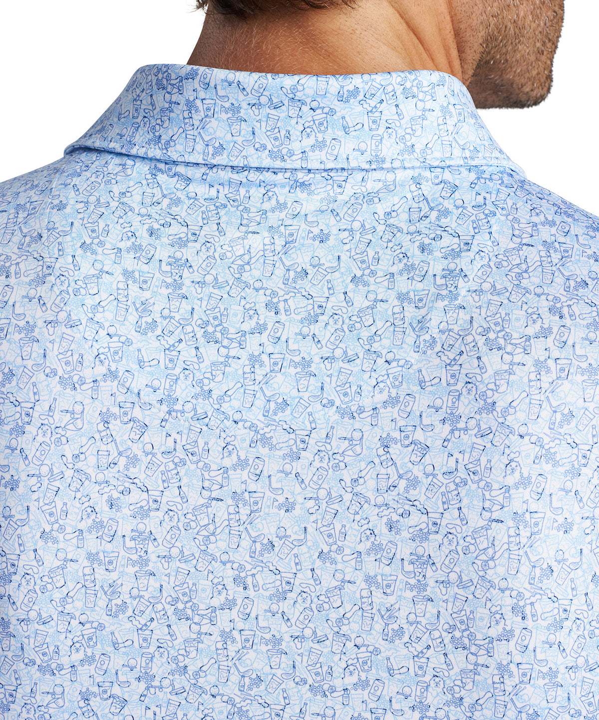 Peter Millar Short Sleeve Dazed and Transfused Print Polo Knit Shirt