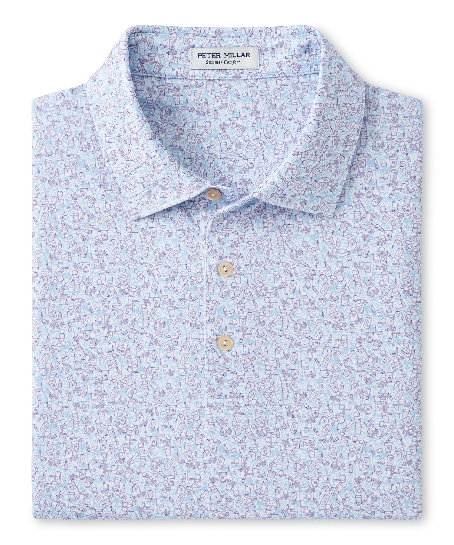 Peter Millar Short Sleeve Dazed and Transfused Print Polo Knit