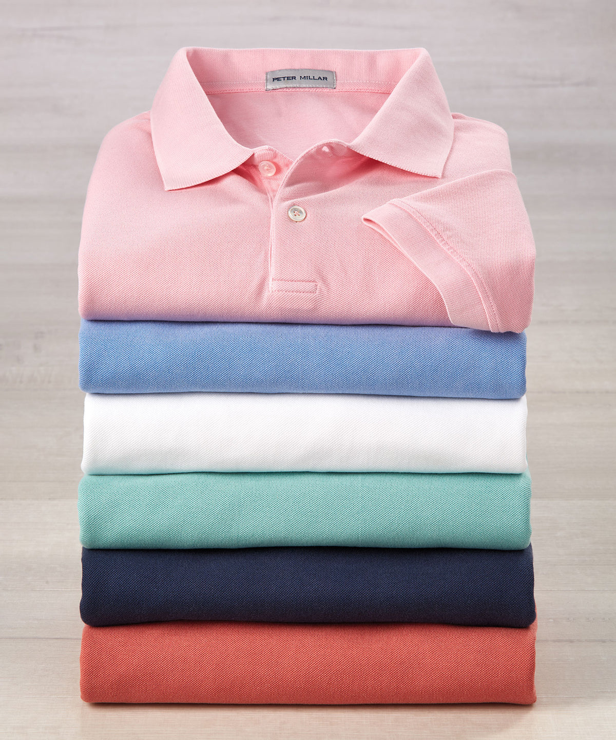 Polo in piqué Sunrise a maniche corte di Peter Millar, Men's Big & Tall