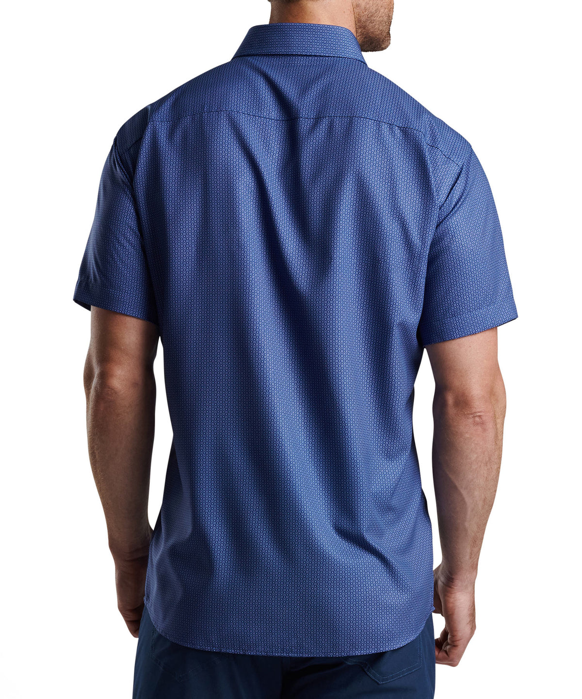 Camicia sportiva con stampa blocchi a maniche corte di Peter Millar, Men's Big & Tall