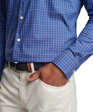 Peter Millar Long Sleeve Patton Button-Down Collar Patterned Sport Shirt