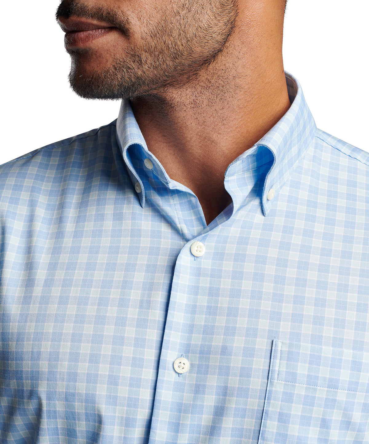 Peter Millar Long Sleeve Bethel Button-Down Collar Patterned Sport Shirt