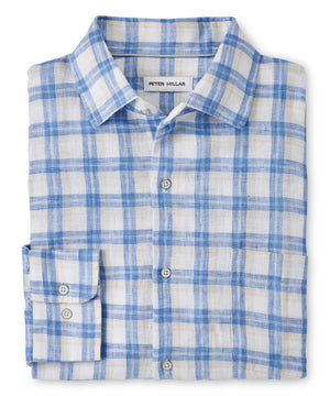 Peter Millar Long Sleeve 'Edisto' Linen Sport Shirt