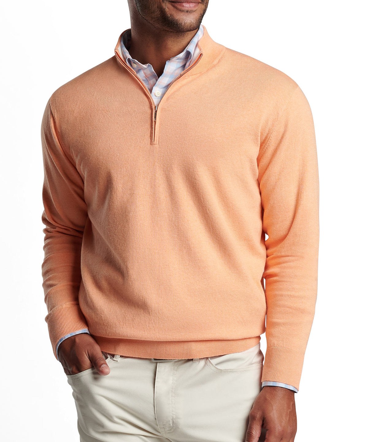 Maglione con zip a un quarto di Peter Millar Whitaker, Men's Big & Tall