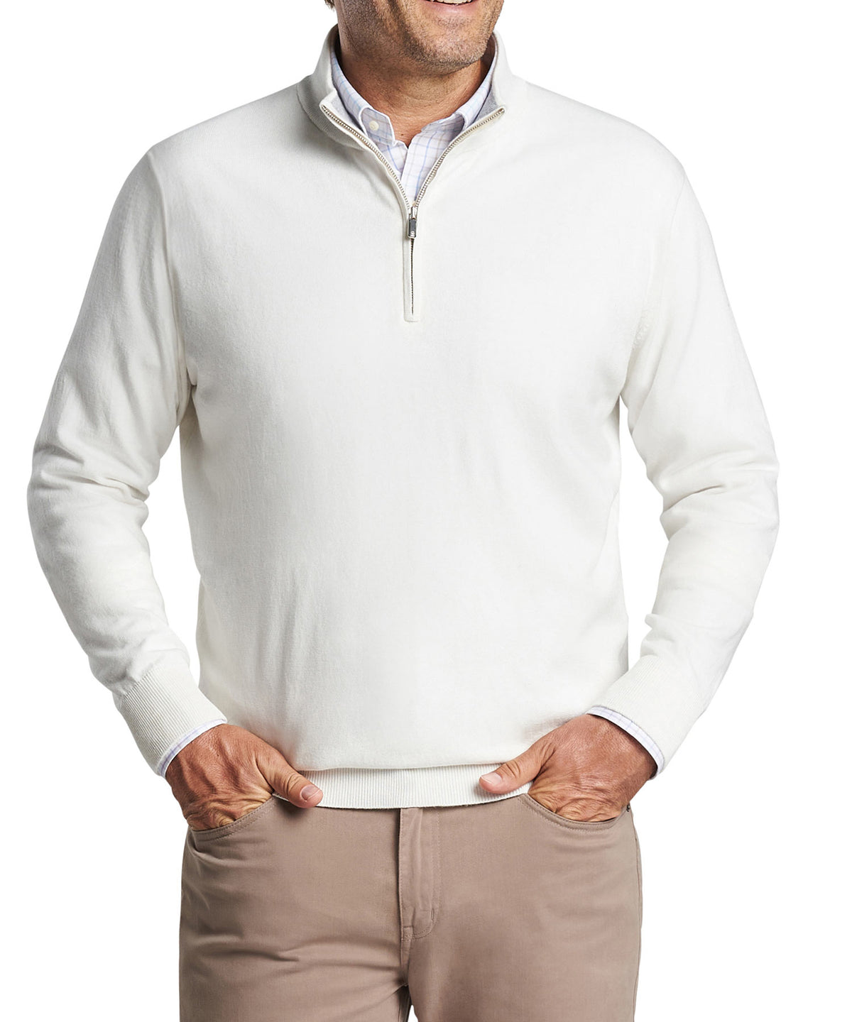 Maglione con zip a un quarto di Peter Millar Whitaker, Men's Big & Tall