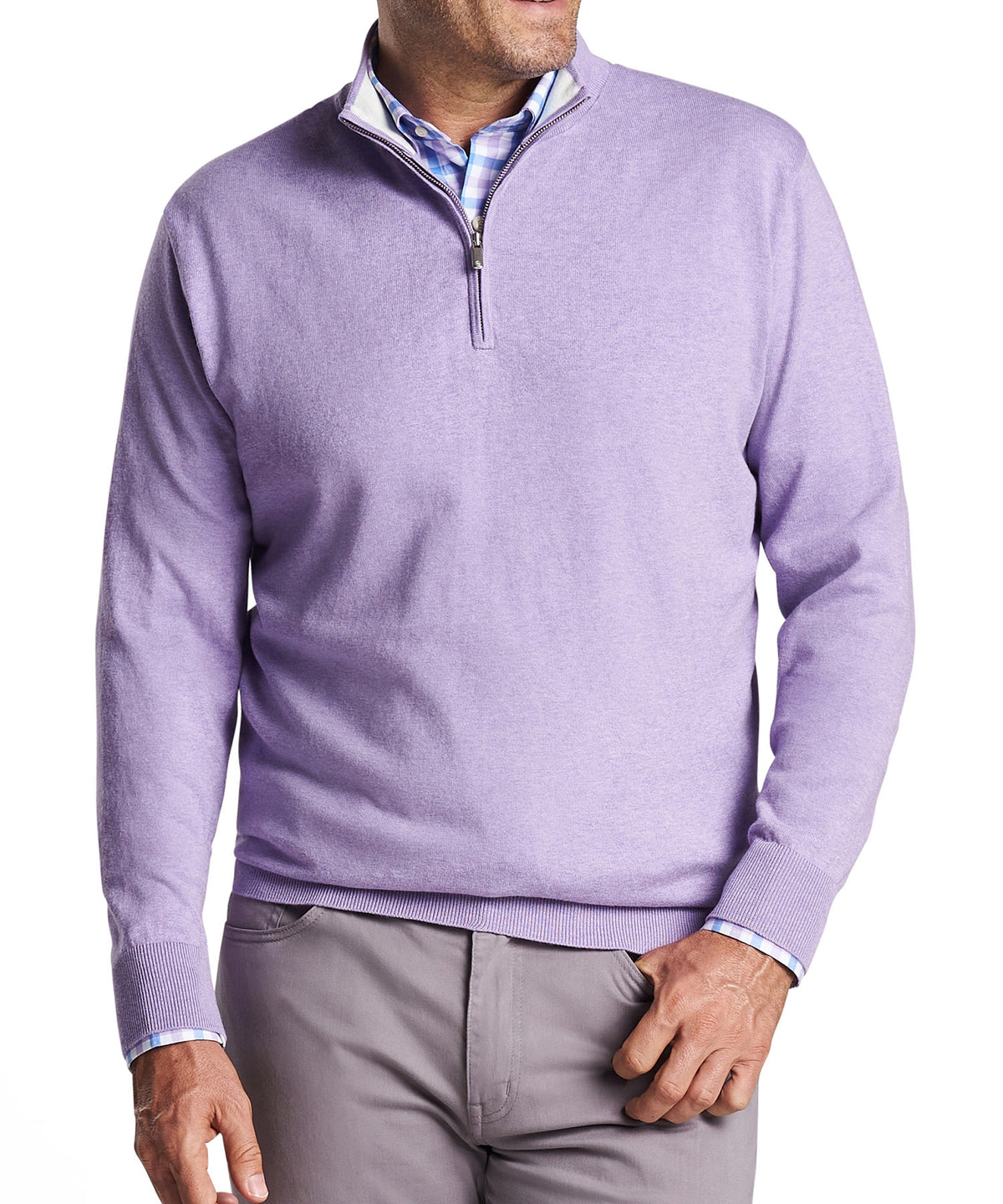 Maglione con zip a un quarto di Peter Millar Whitaker, Men's Big & Tall