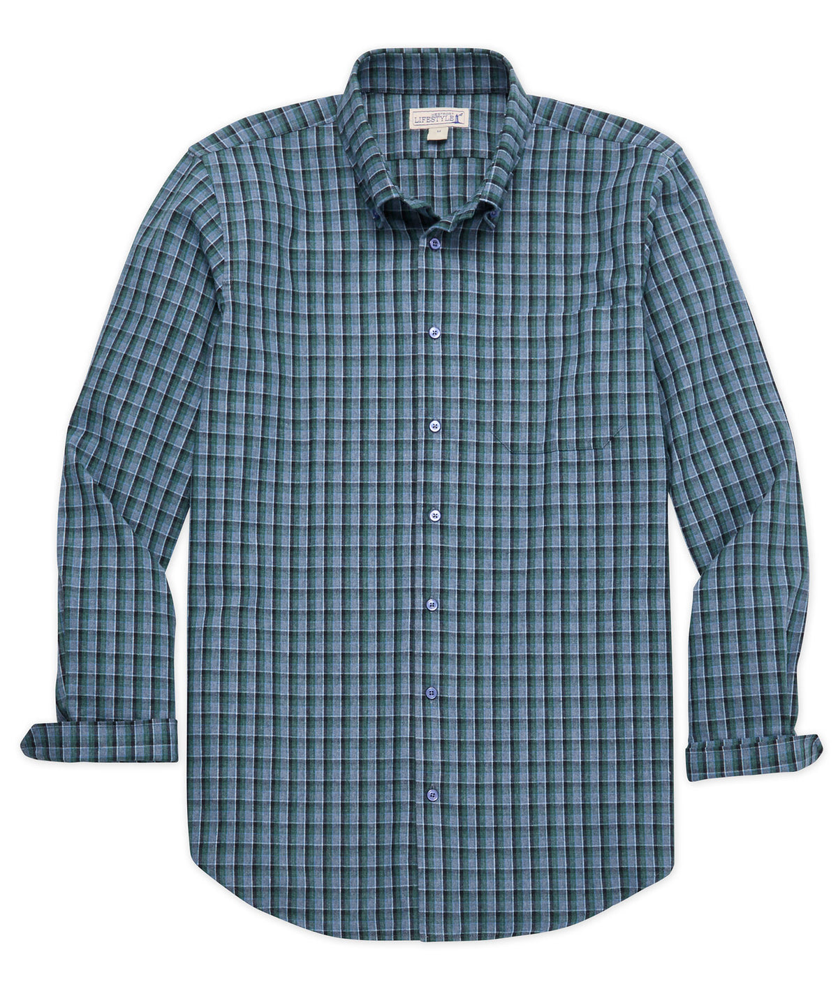 Westport Lifestyle Long Sleeve Plaid Shirt, Men's Big & Tall