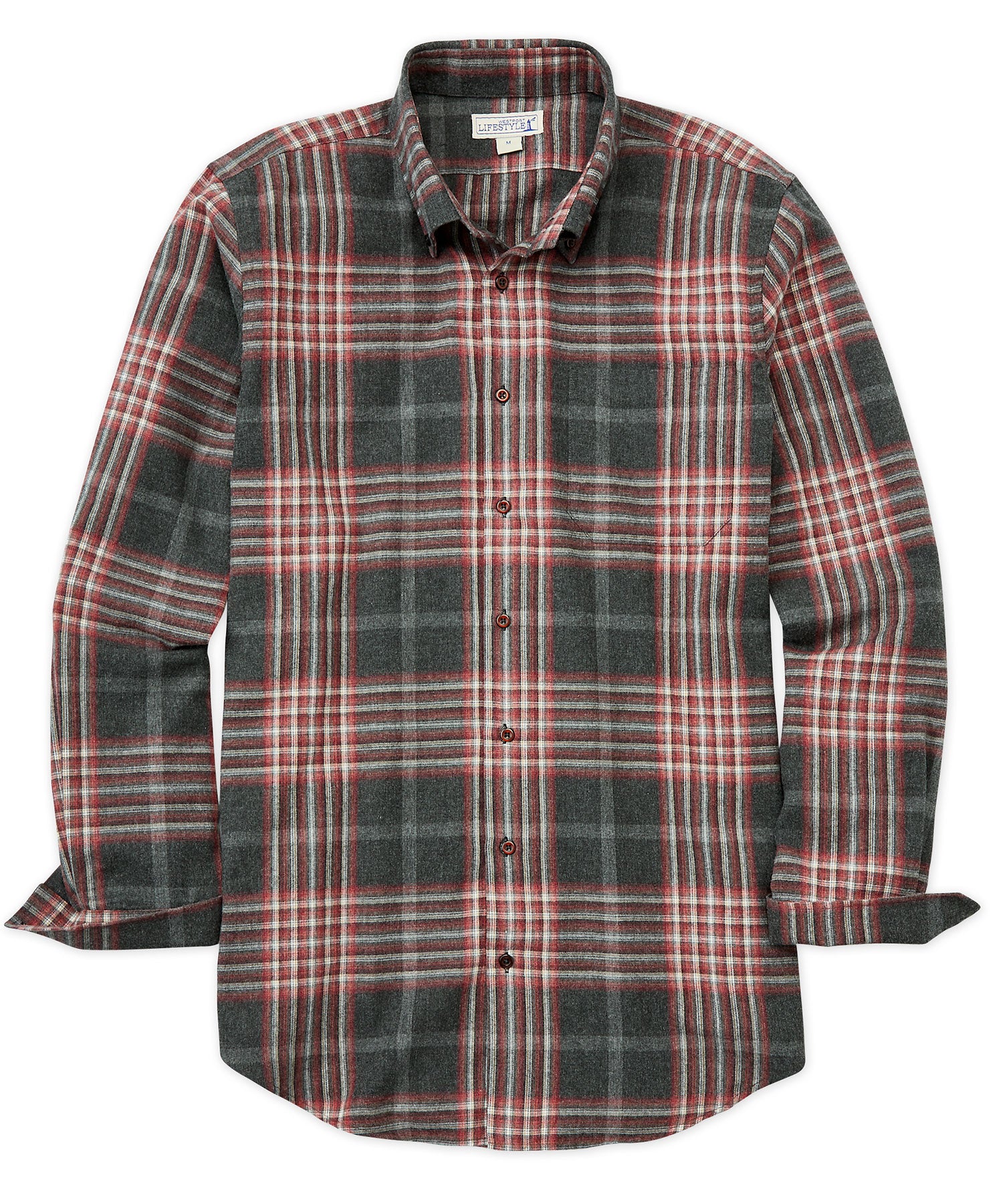 Westport Lifestyle Long Sleeve Plaid Shirt, Men's Big & Tall