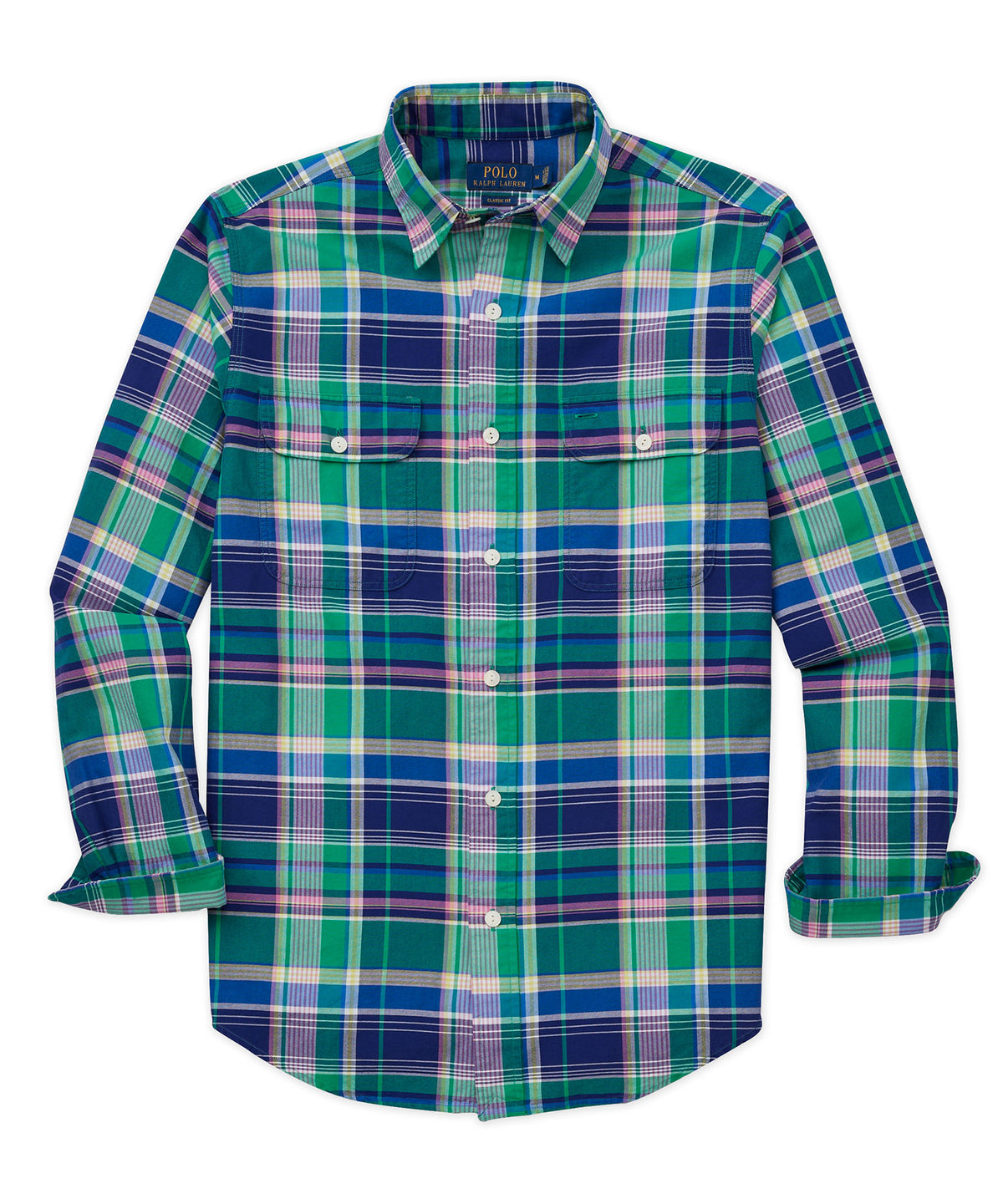 Polo Ralph Lauren Long Sleeve Oxford Plaid Sport Shirt, Men's Big & Tall