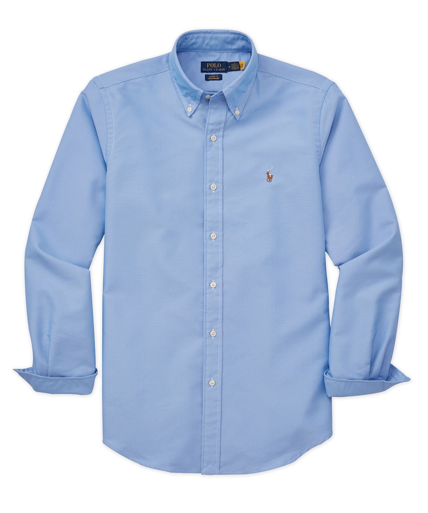 Pale Blue Regular Fit Stretch Poplin Shirt - Natural Fibres