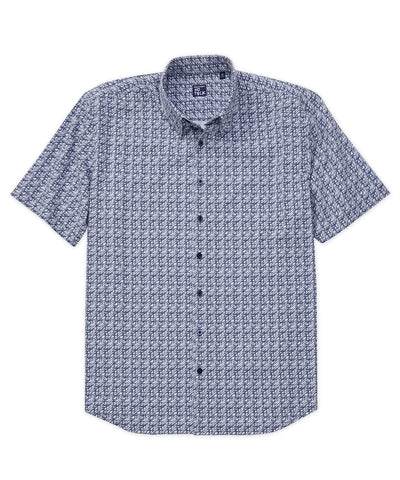 Westport No-Tuck Short Sleeve 'Seismic Shift' Stretch Performance Sport Shirt, Men's Big & Tall