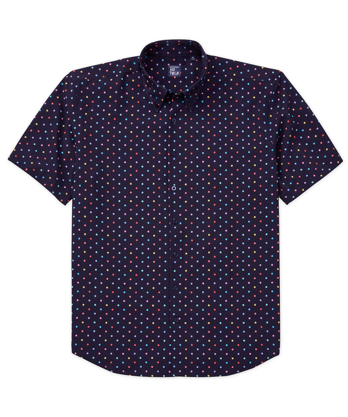 Westport No-Tuck Short Sleeve 'Multi-Dot' Stretch Performance Sport Shirt, Men's Big & Tall