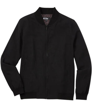 Veste blouson d'été en lin mélangé noir Westport