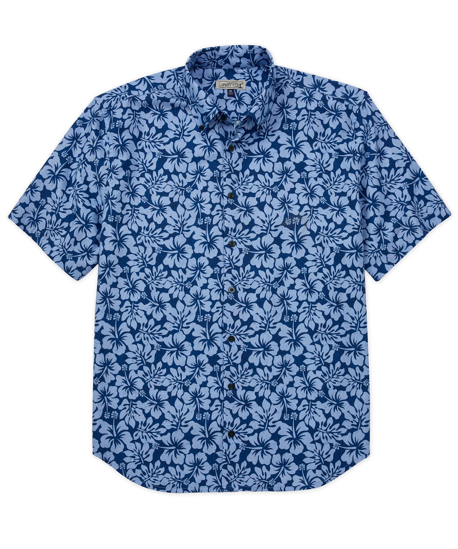 Westport Lifestyle Short Sleeve Hibiscus Print Sport Shirt, Men's Big & Tall