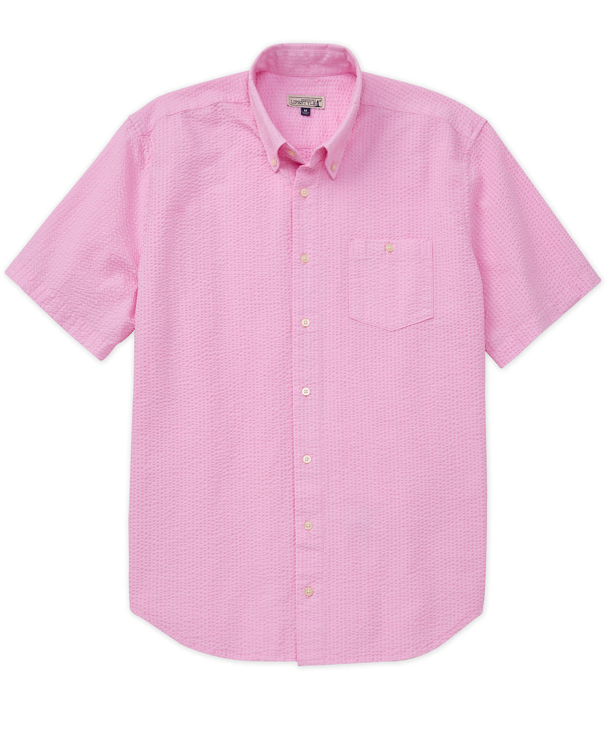 Westport Lifestyle Short Sleeve Seersucker Sport Shirt, Men's Big & Tall