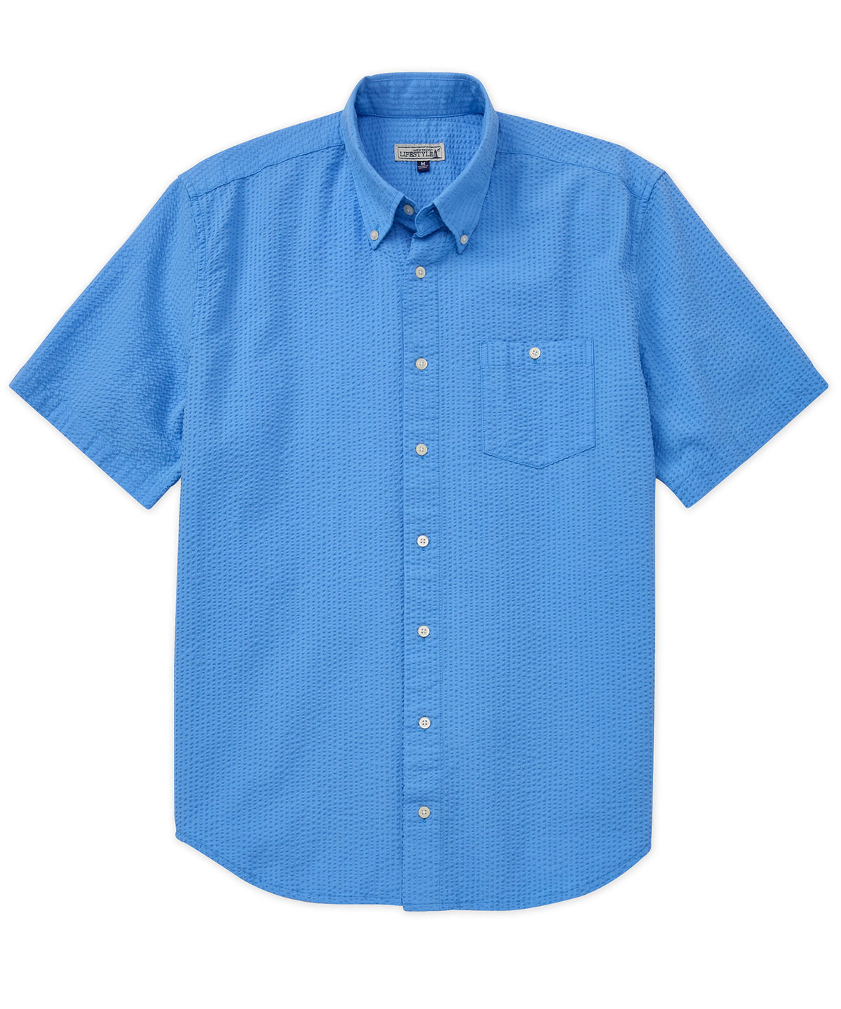 Westport Lifestyle Short Sleeve Seersucker Sport Shirt, Men's Big & Tall