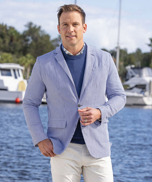 Westport Black Savannah Striped Twill Sport Coat