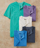 Westport Lifestyle Short Sleeve Garment Dyed Pique Henley Knit Shirt