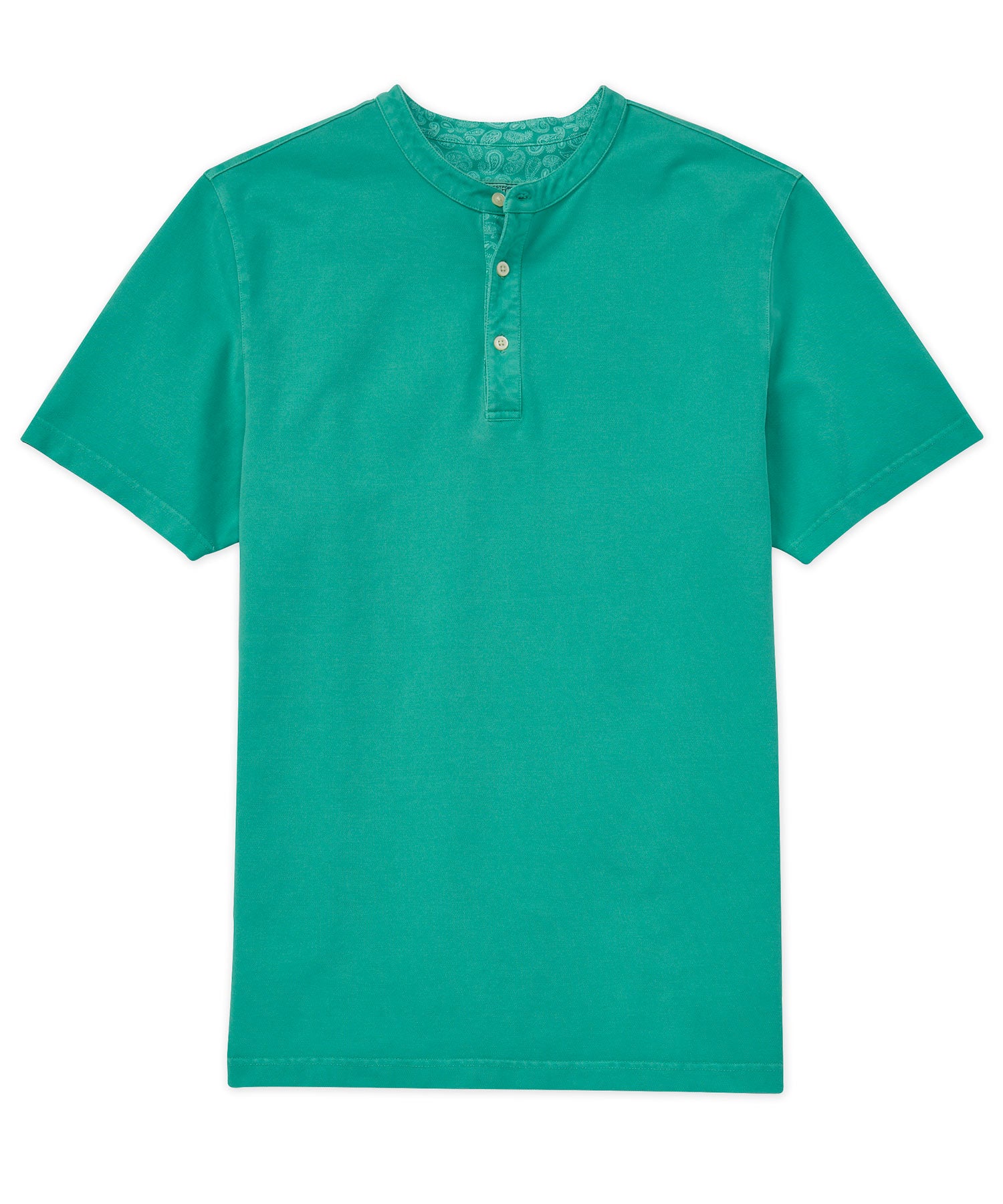 thumbnail image 2 of Dream Supply By ZIMEGO Men's Vintage Henley – Short Sleeve, Chest Pocket, Charcoal 2 of 4