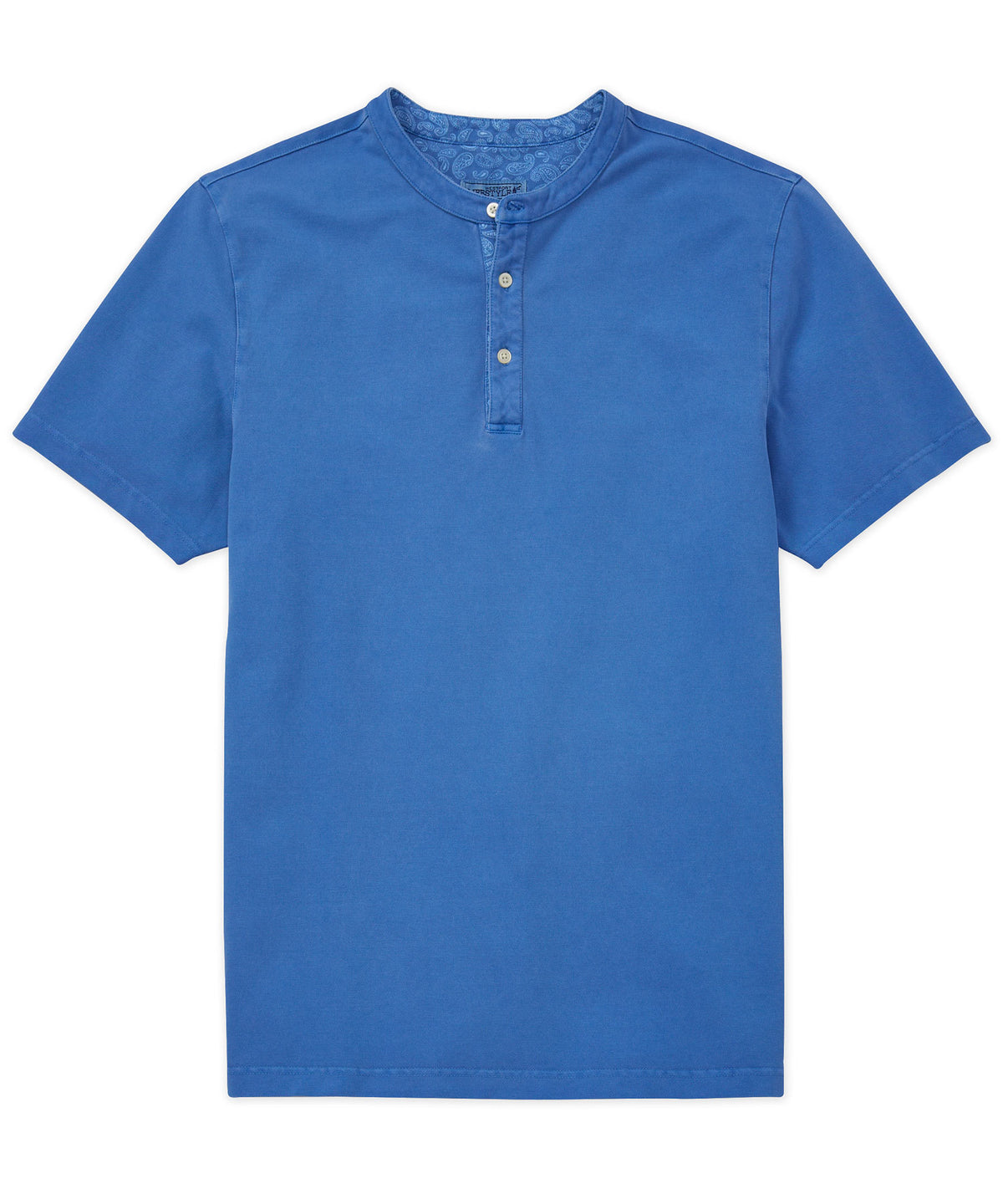 Westport Lifestyle Short Sleeve Garment Dyed Pique Henley Knit Shirt