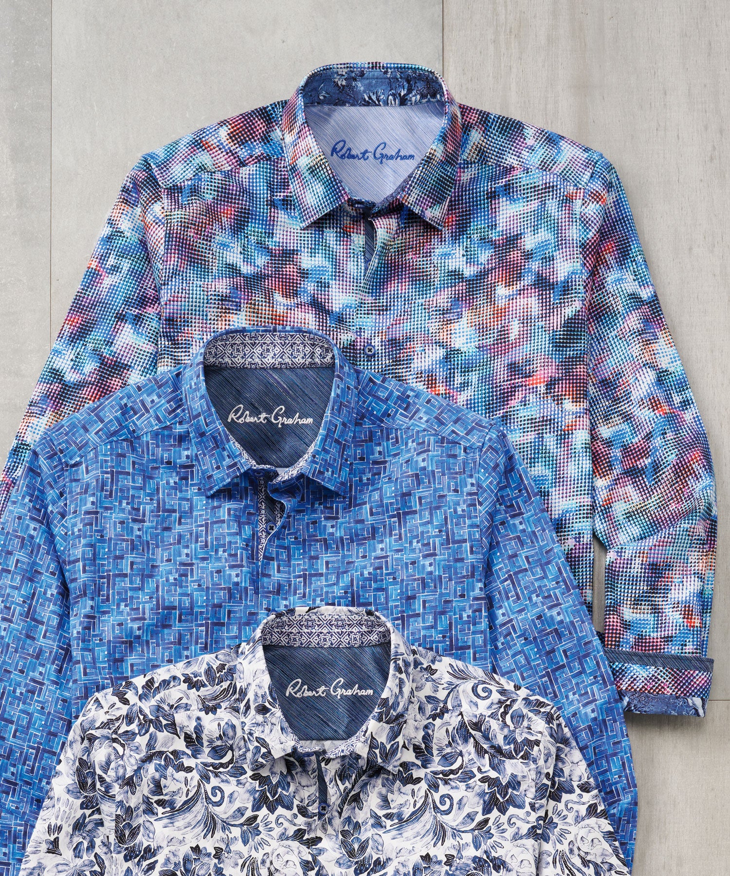 Robert Graham Long Sleeve Outer Banks Spread Collar Sport Shirt, Men's Big & Tall