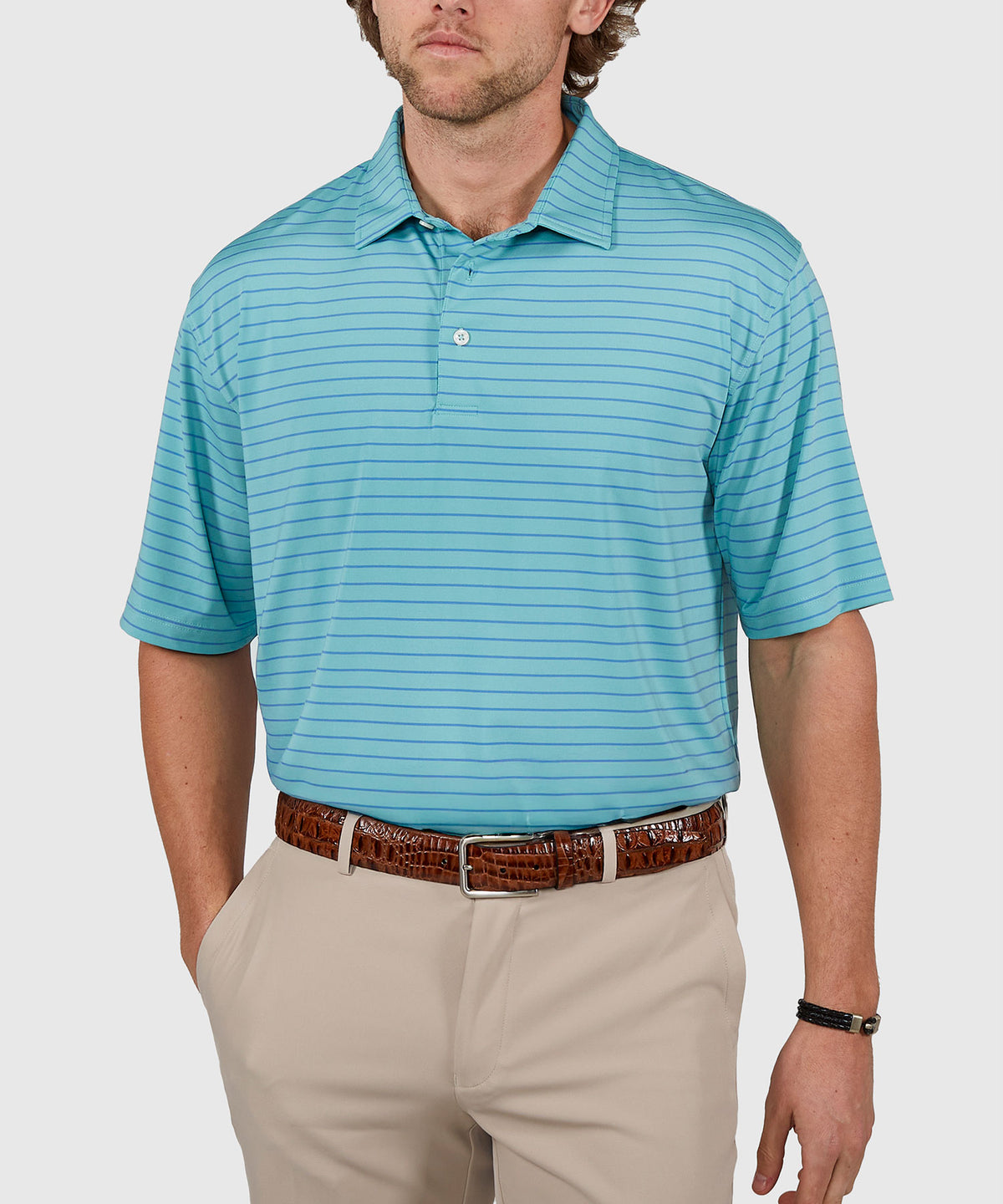 Men's Big & Tall Westport Lifestyle Short Sleeve Stripe Polo Knit Shirt Cape Red/White / 3XT Men's Big & Tall Westport Lifestyle Short Sleeve Stripe Polo Knit Shirt Cape Red/White / 3XT