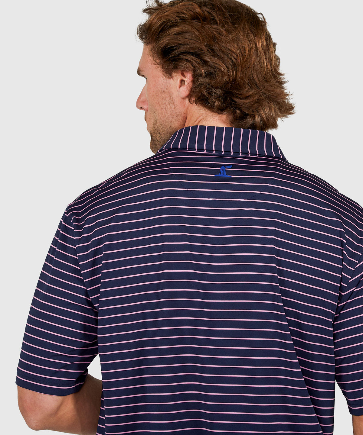 Westport Lifestyle Short Sleeve Stripe Polo Knit Shirt, Men's Big & Tall