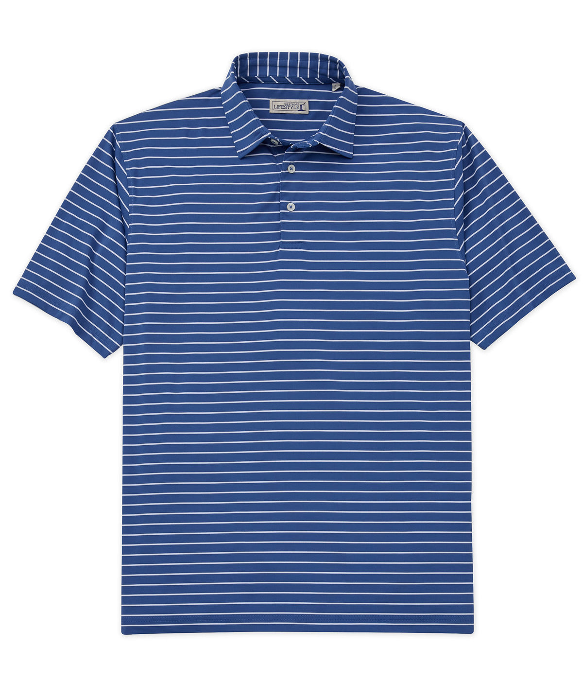 Westport Lifestyle Short Sleeve Stripe Polo Knit Shirt, Men's Big & Tall