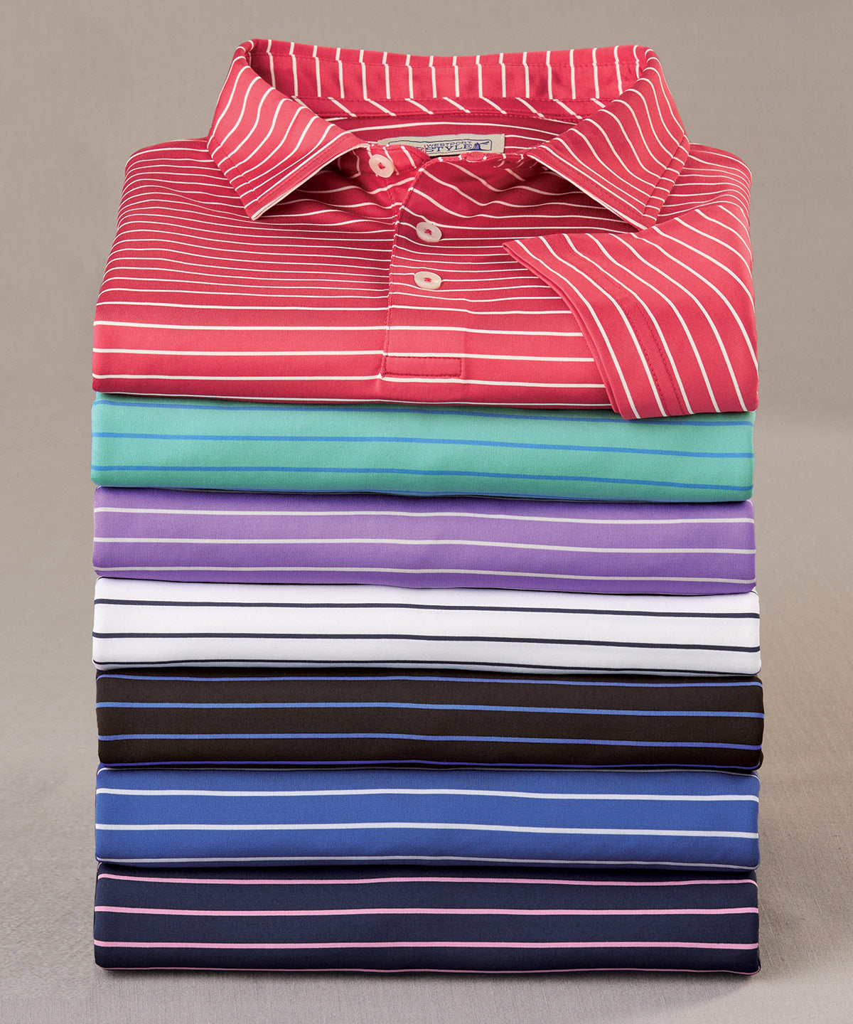Men's Big & Tall Westport Lifestyle Short Sleeve Stripe Polo Knit Shirt Cape Red/White / 3XT Men's Big & Tall Westport Lifestyle Short Sleeve Stripe Polo Knit Shirt Cape Red/White / 3XT