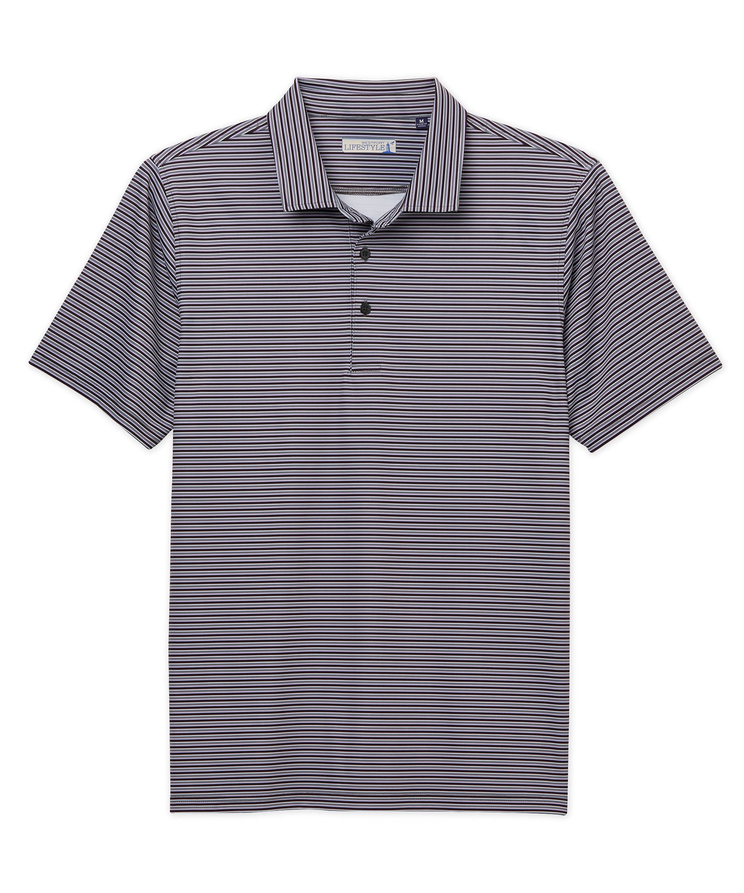 Westport Lifestyle Shadow Stripe Performance Polo Knit Shirt, Men's Big & Tall