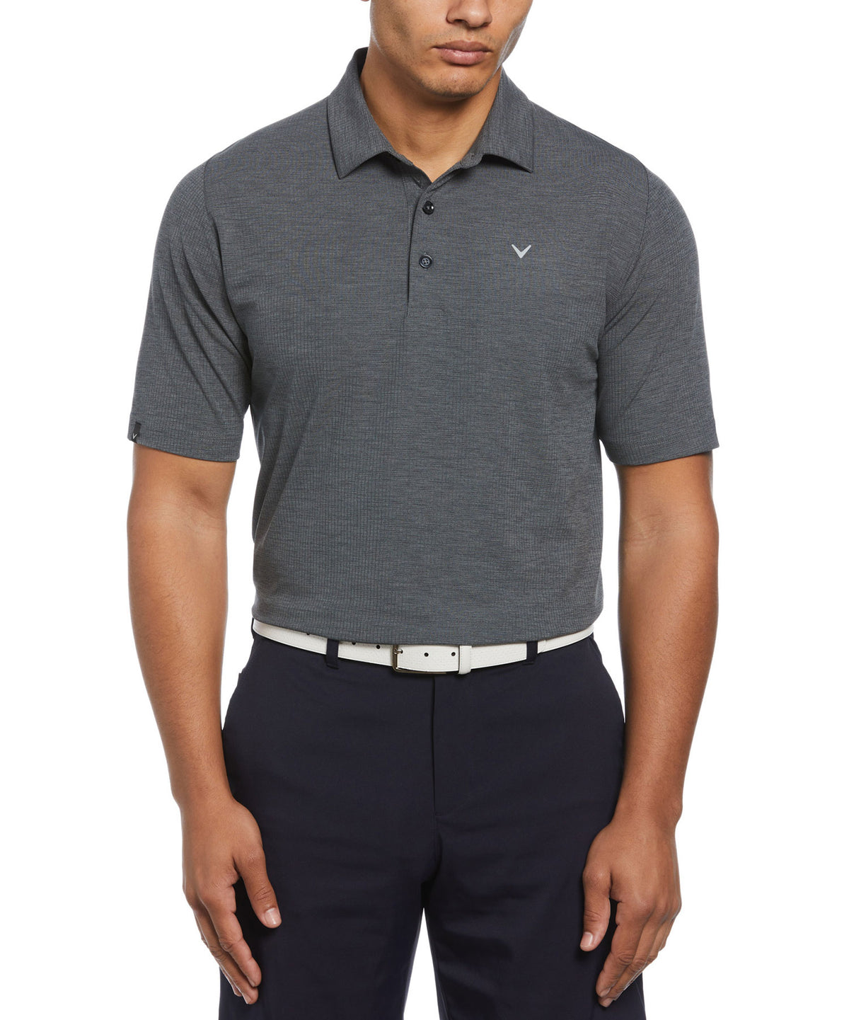 Polo classica in jacquard a maniche corte Callaway, Men's Big & Tall