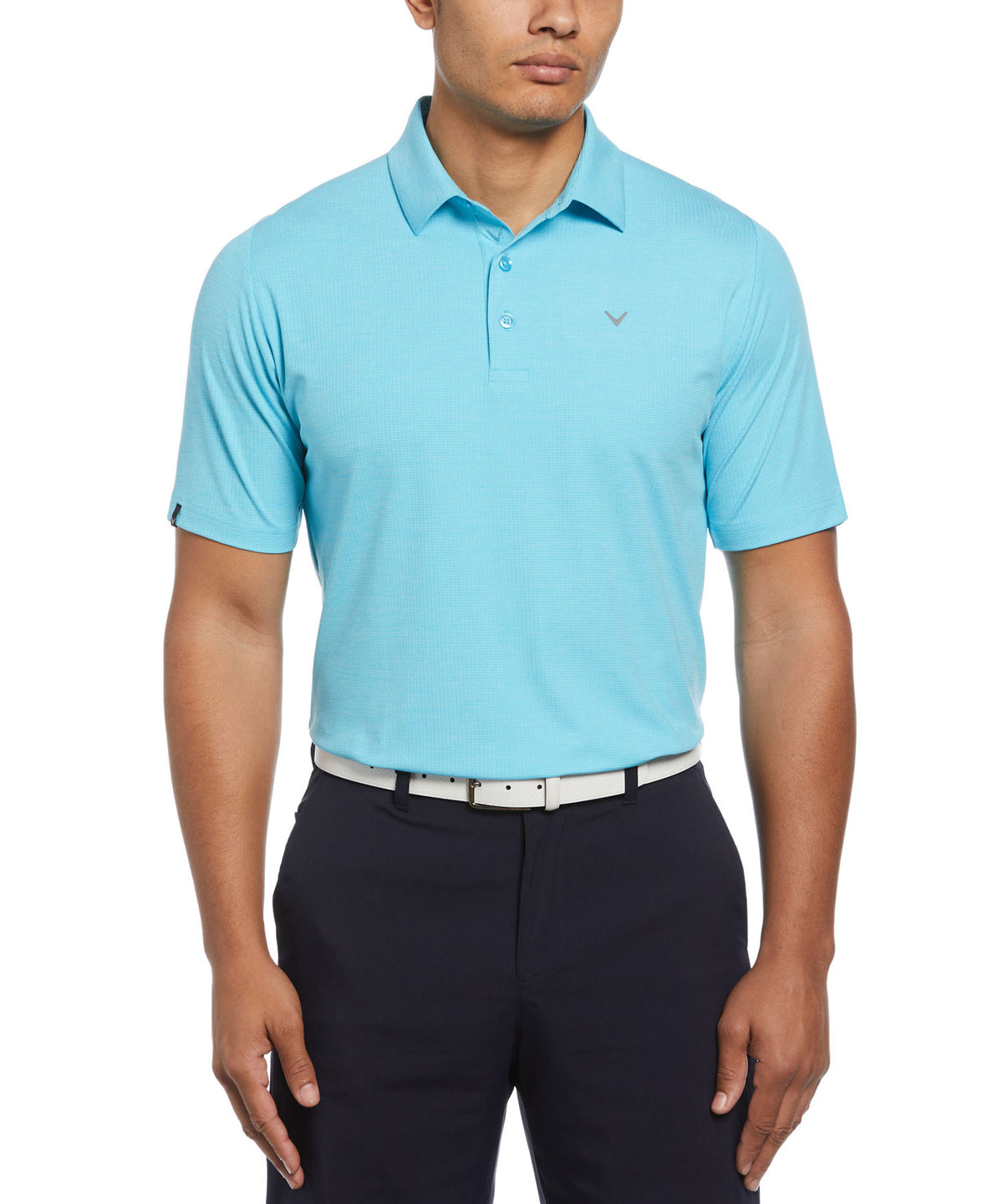 Polo classica in jacquard a maniche corte Callaway, Men's Big & Tall