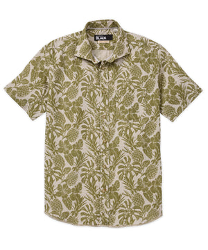 Westport Black Pineapple Printed Short Sleeve Sport Shirt