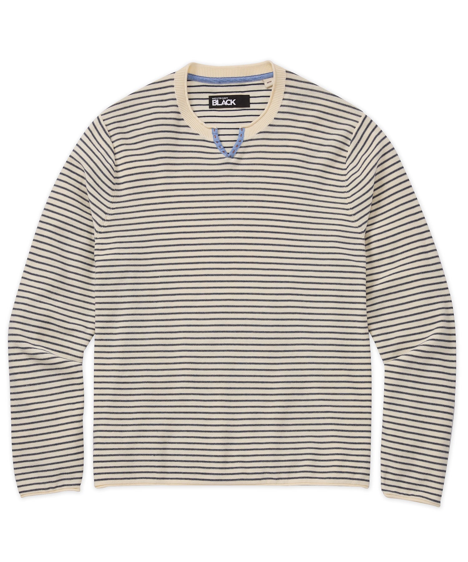 Westport Black Stripe Long Sleeve Sweater, Men's Big & Tall