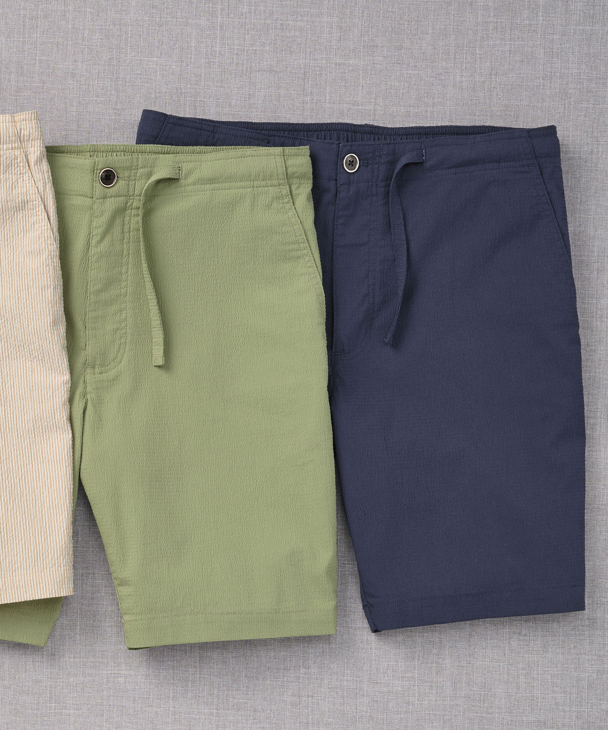 Pantaloncini in seersucker neri Westport, Men's Big & Tall