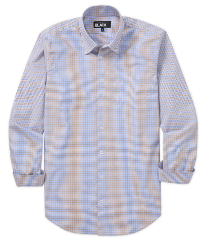 Westport Black Long Sleeve Button-Down Gingham Sport Shirt, Men's Big & Tall