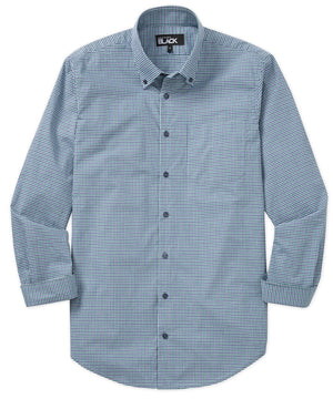 Westport Black Long Sleeve Button-Down Gingham Sport Shirt