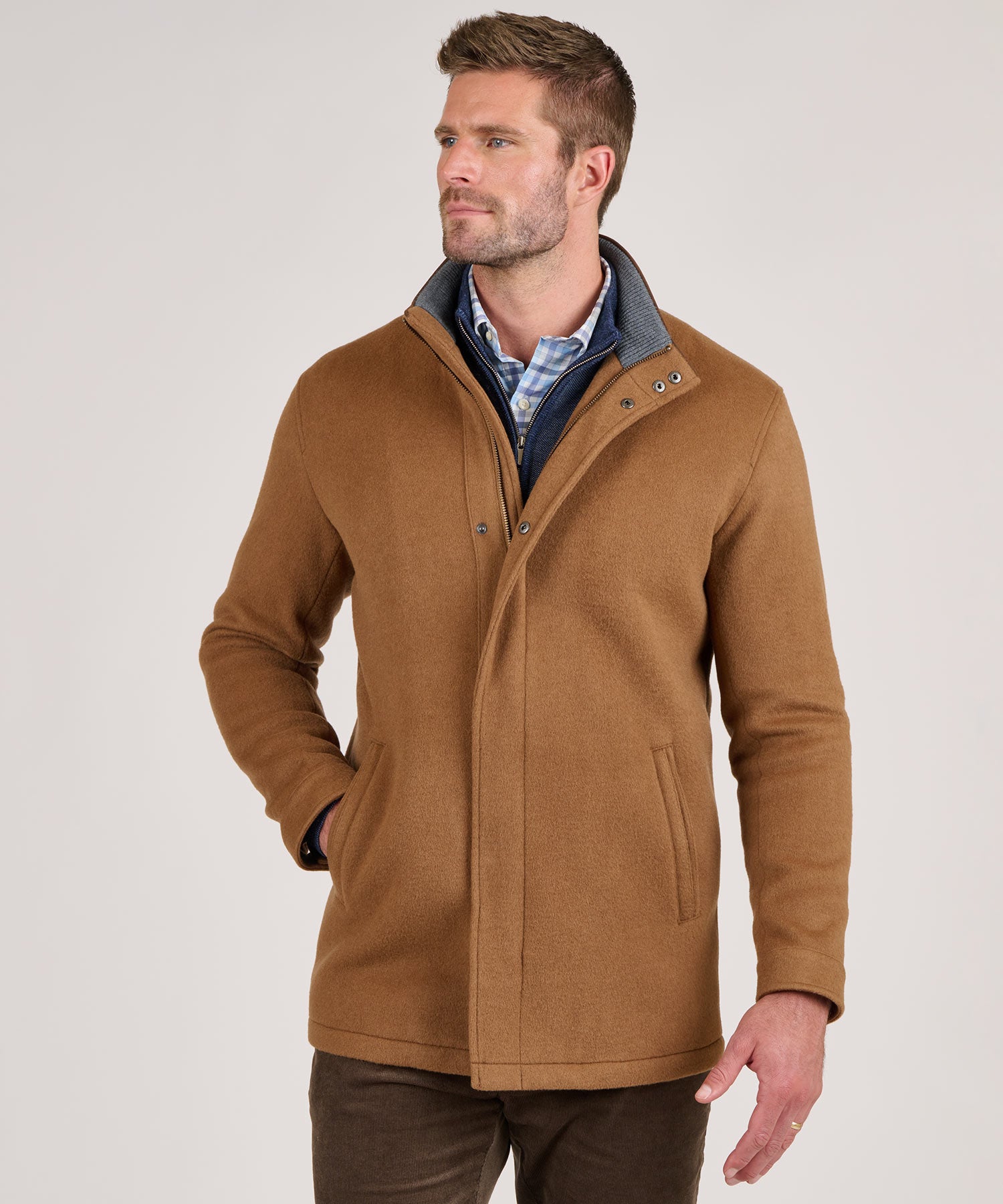 Men s Big Tall Peter Millar Crown Flex Fleece City Coat Hazlewood XLT
