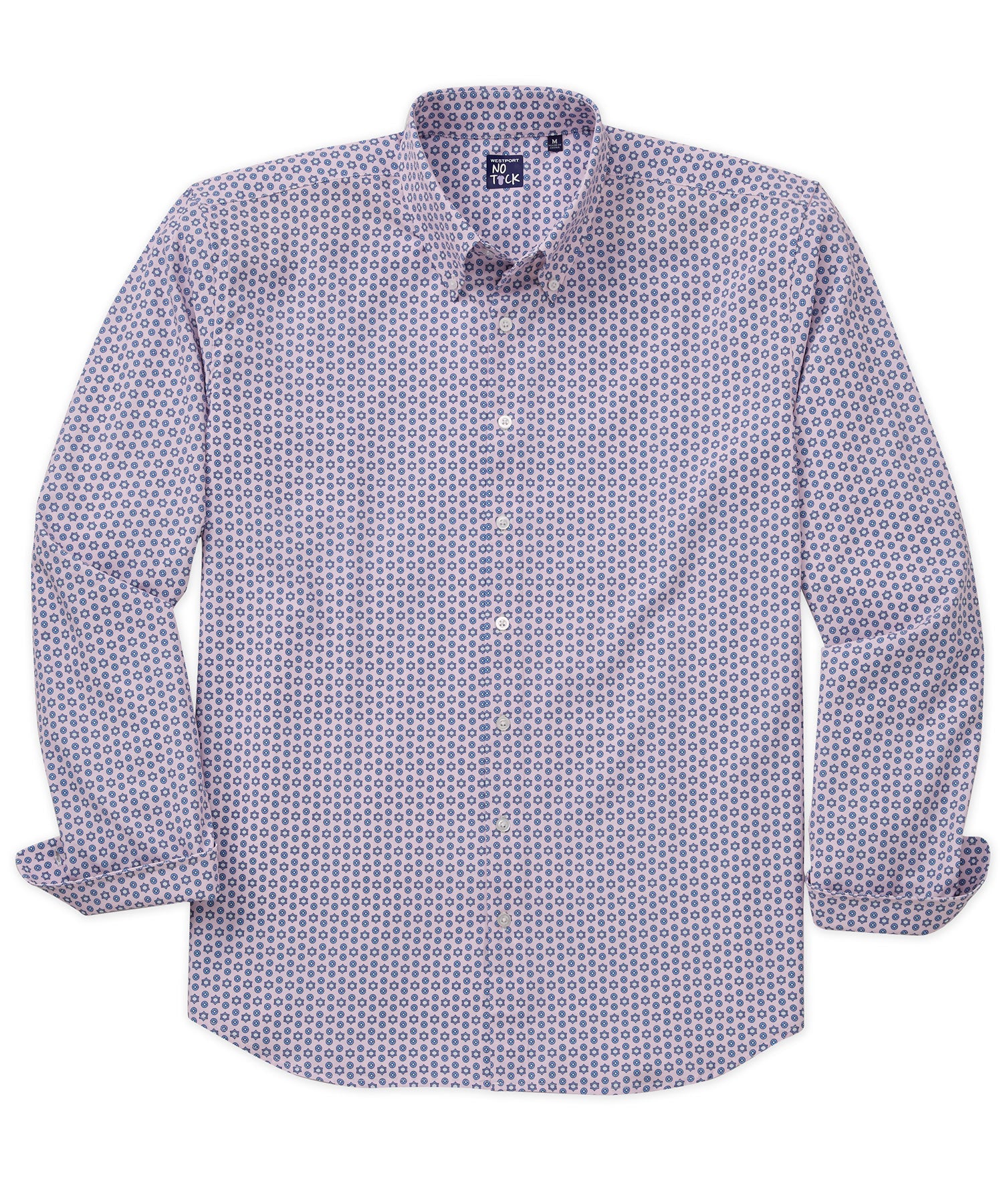 Men's Big & Tall No-Tuck Button Down Stretch 'Shapes' Shirt