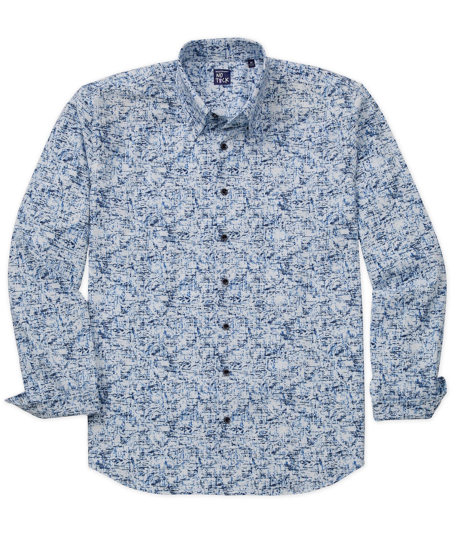 Men's Big & Tall Westport No-Tuck Long Sleeve Button Under Spread Collar Stretch Performance 'Kinetic' Sport Shirt White / XLMT Men's Big & Tall Westport No-Tuck Long Sleeve Button Under Spread Collar Stretch Performance 'Kinetic' Sport Shirt White / XLMT