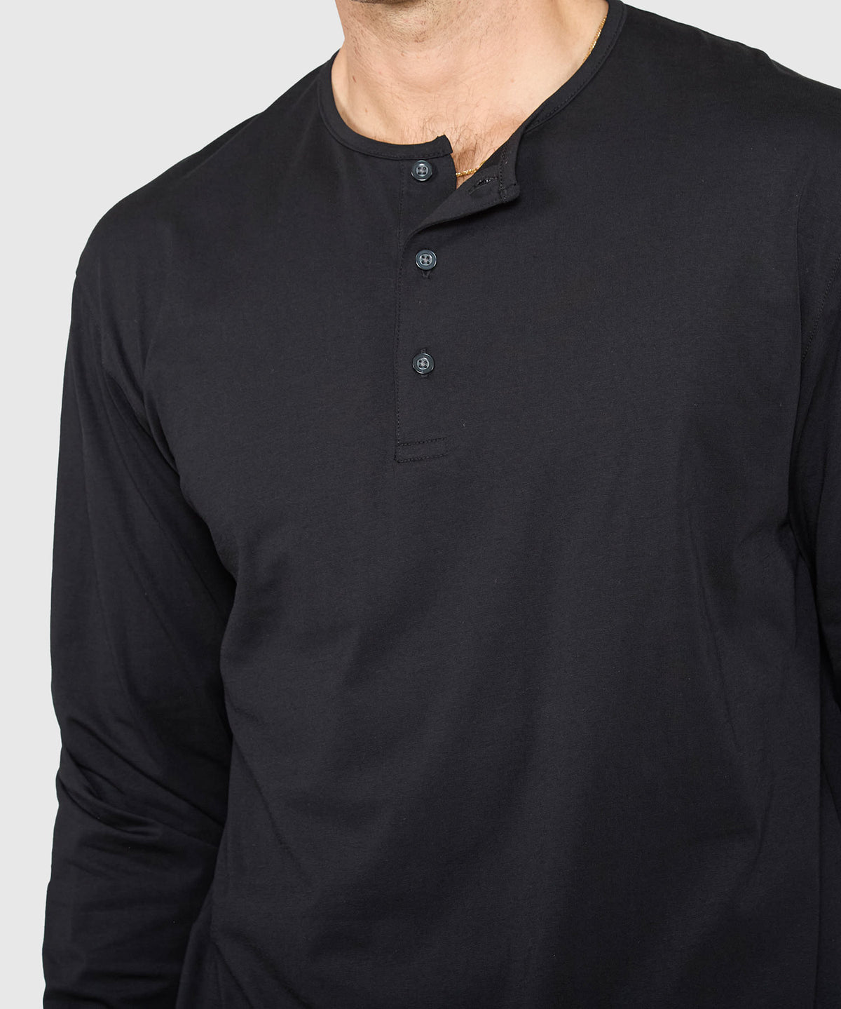 Westport No-Tuck Long Sleeve Stretch Cotton Crew Neck Henley, Men's Big & Tall