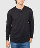 Westport No-Tuck Long Sleeve Stretch Cotton Crew Neck Henley