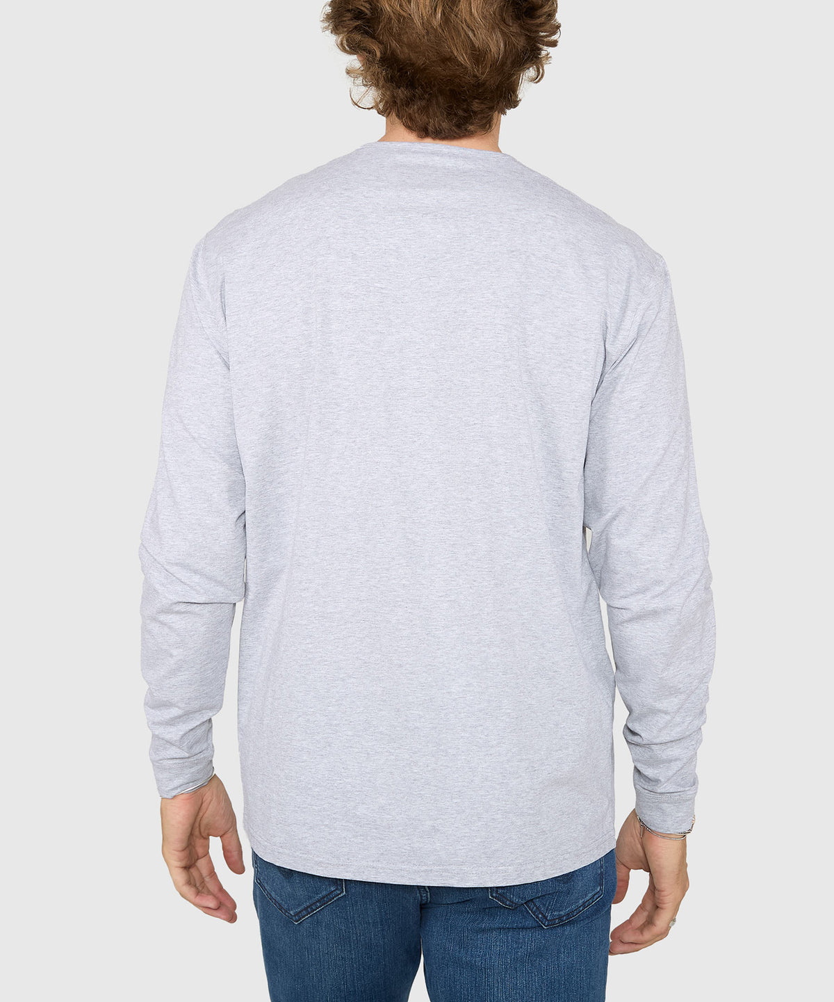 Westport No-Tuck Long Sleeve Stretch Cotton Crew Neck Henley, Men's Big & Tall