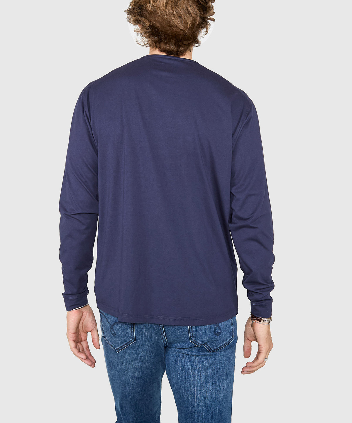 Westport No-Tuck Long Sleeve Stretch Cotton Crew Neck Henley, Men's Big & Tall