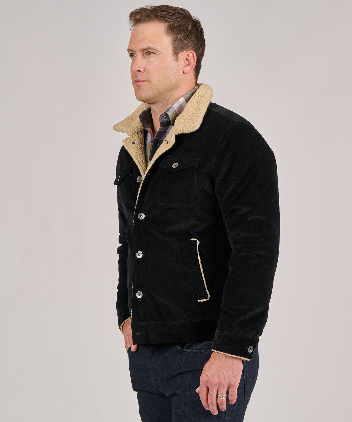 Westport Lifestyle High Pile Lined Corduroy Trucker Jacket, Men's Big & Tall