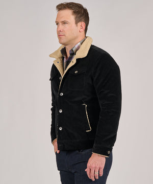 Westport Lifestyle High Pile Lined Corduroy Trucker Jacket