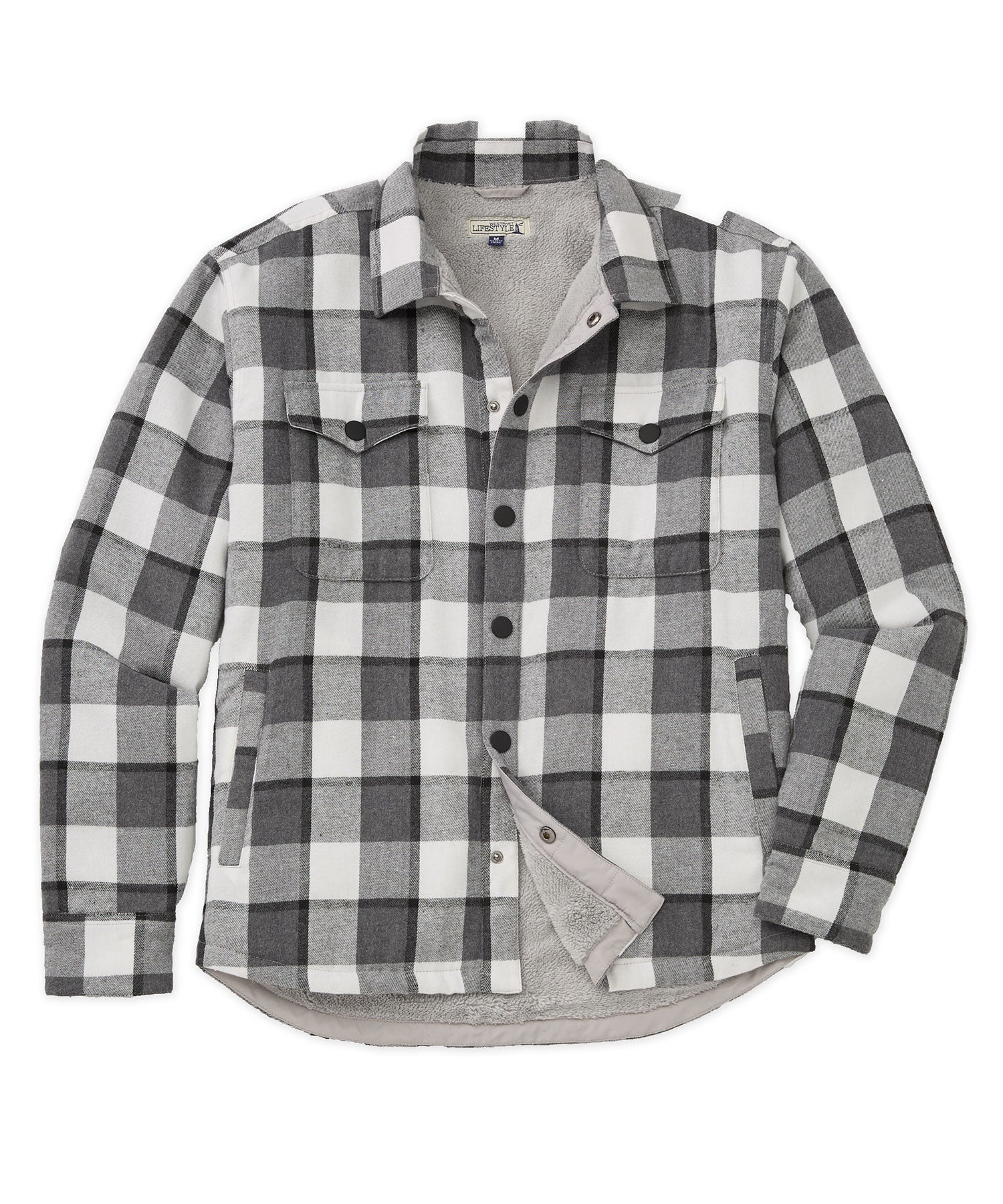 Men's Big \u0026 Tall Westport Lifestyle Sherpa Lined Flannel Shirt Jacket -  Westport Big \u0026 Tall
