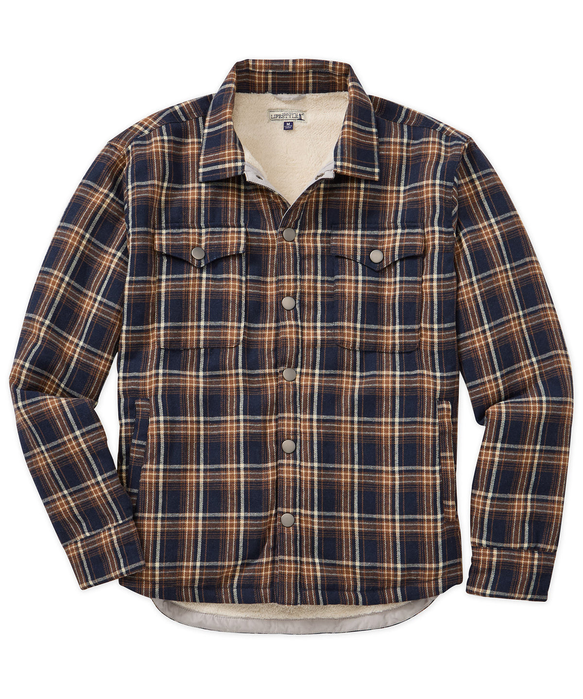 Men's Big Tall Westport Lifestyle Sherpa Lined Flannel Shirt