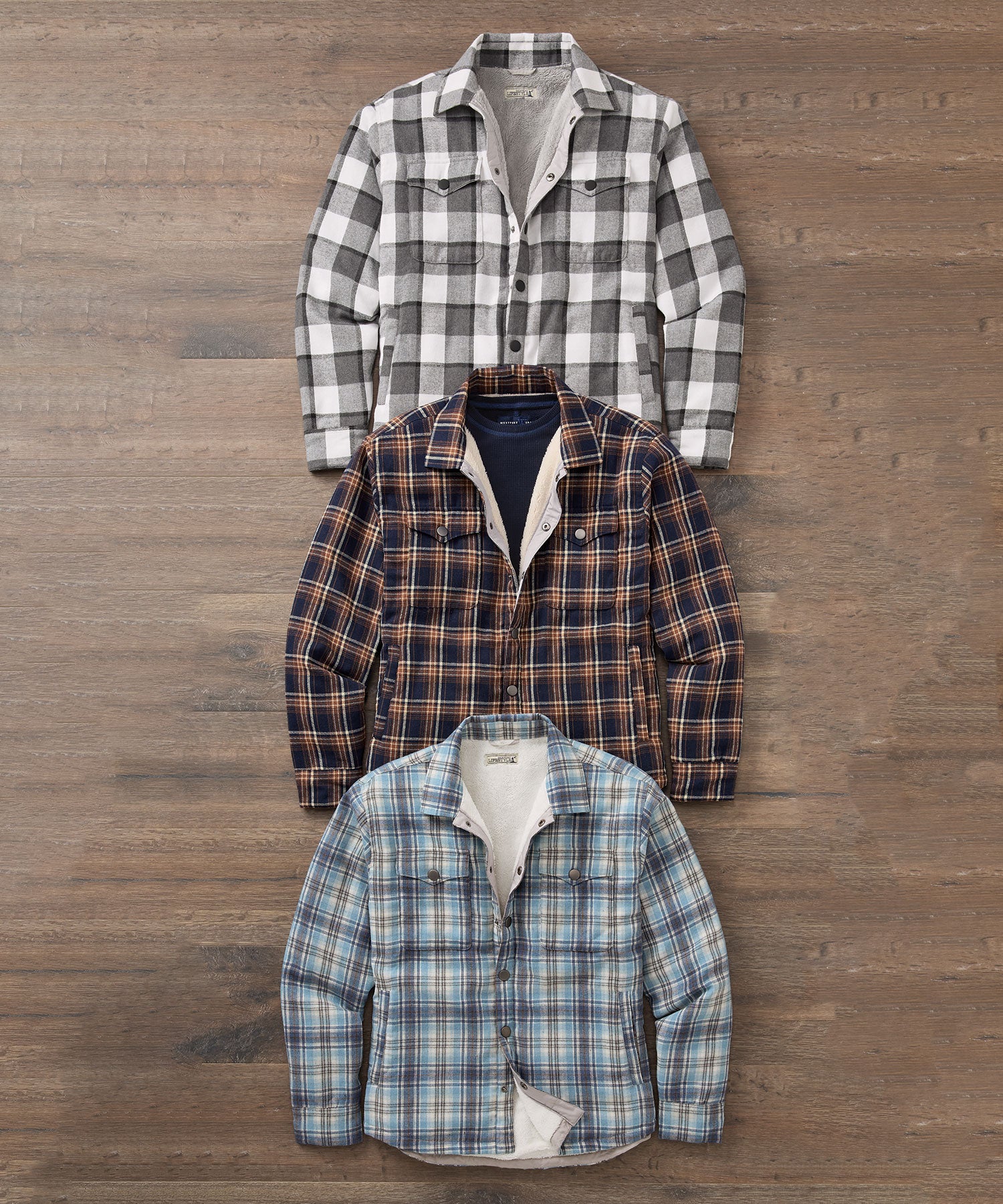 Men's Big Tall Westport Lifestyle Sherpa Lined Flannel Shirt